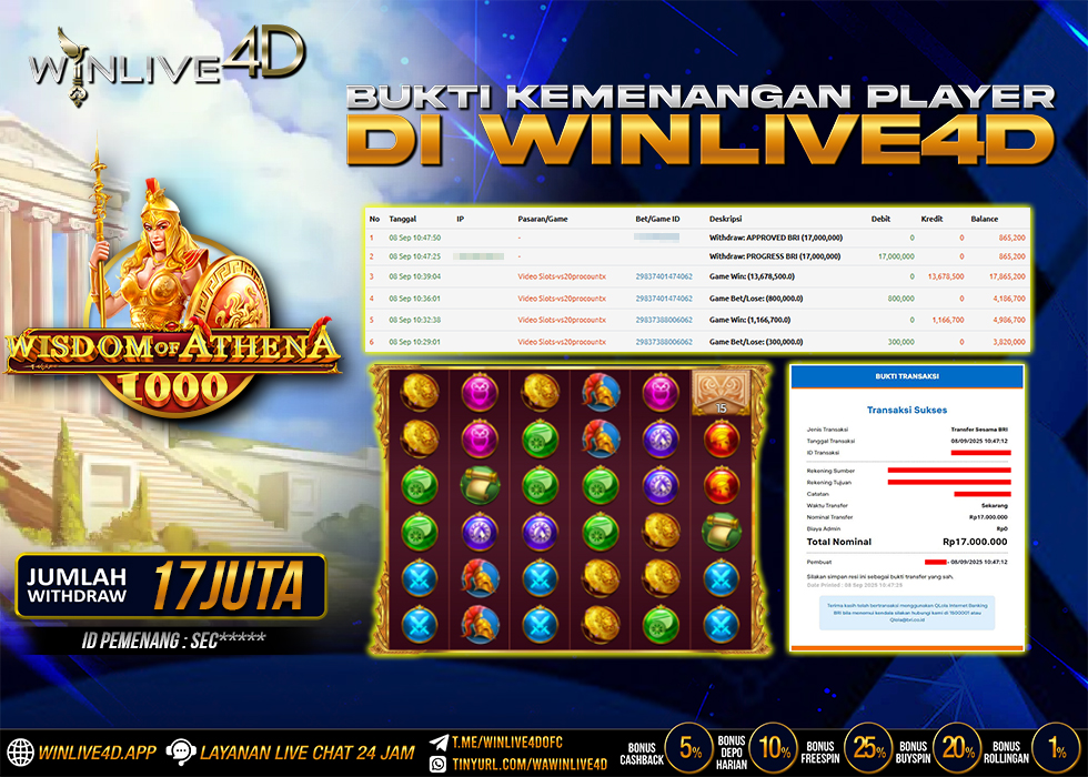 WINLIVE4D JACKPOT athena1000-8-9-25.,- LUNAS
