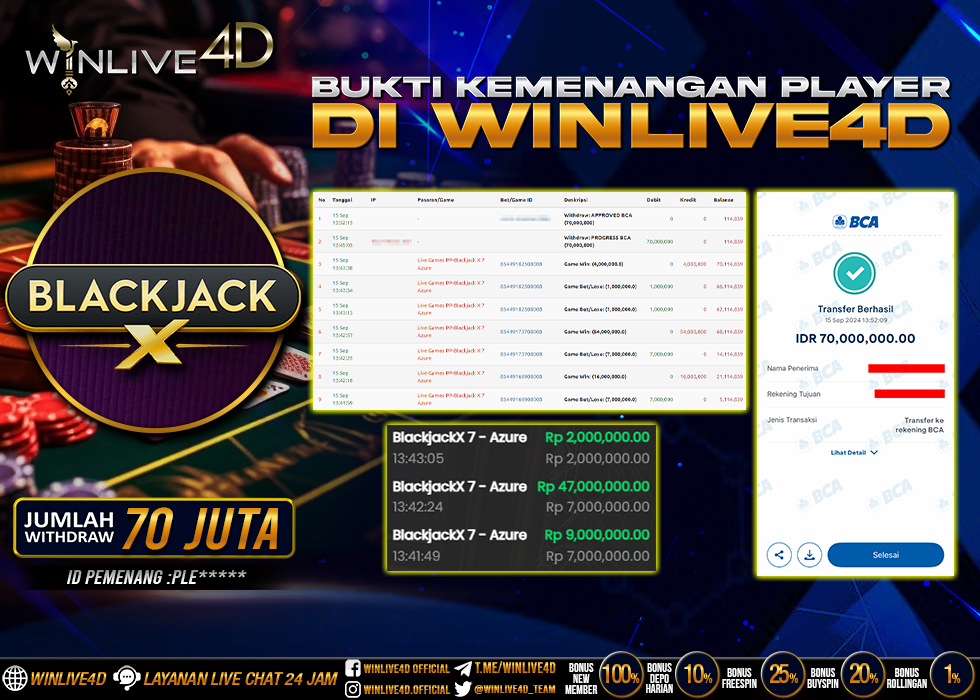 WINLIVE4D JACKPOT LIVE CASINO BLACKJACK.,- LUNAS