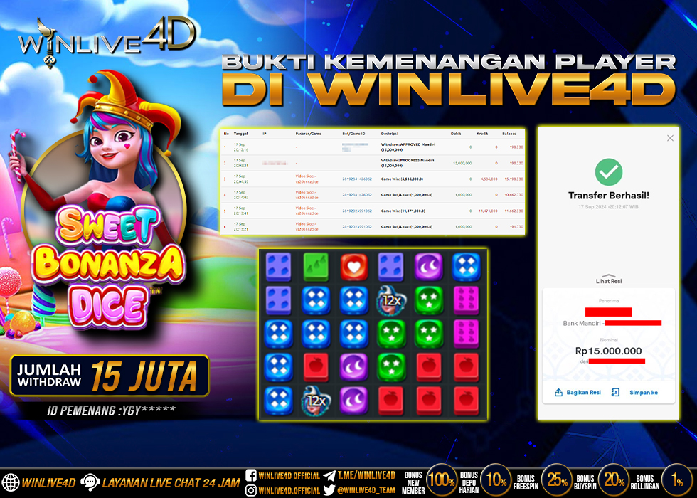 WINLIVE4D JACKPOT SLOT bonanza-dice-17-9-24.,- LUNAS