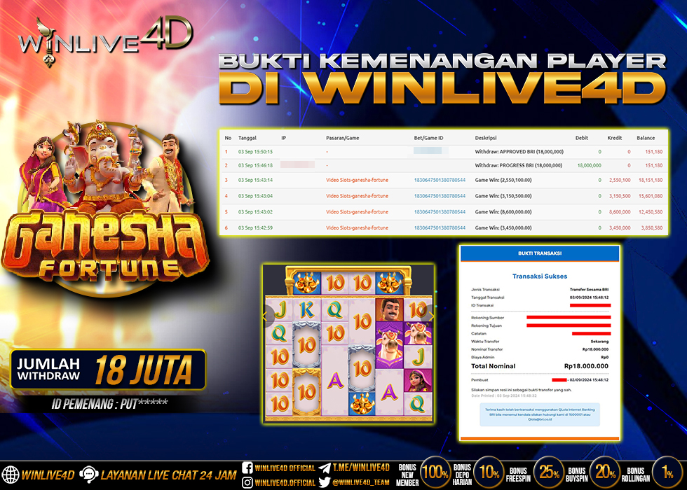 WINLIVE4D JACKPOT GANESHA FORTUNE,- LUNAS