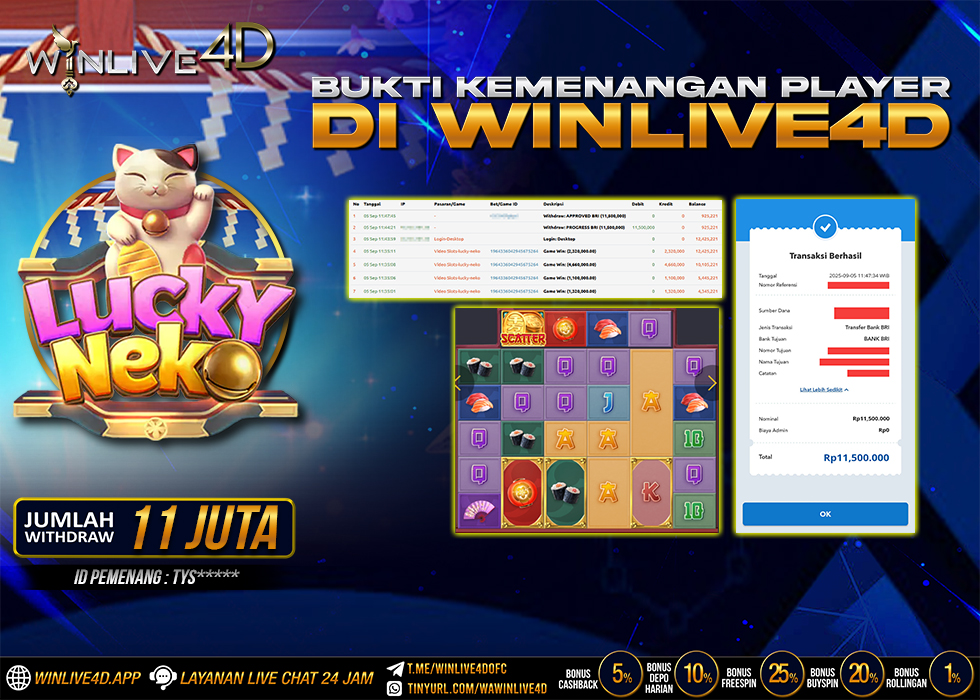 WINLIVE4D JACKPOT luckyneko-5-9-25.,- LUNAS