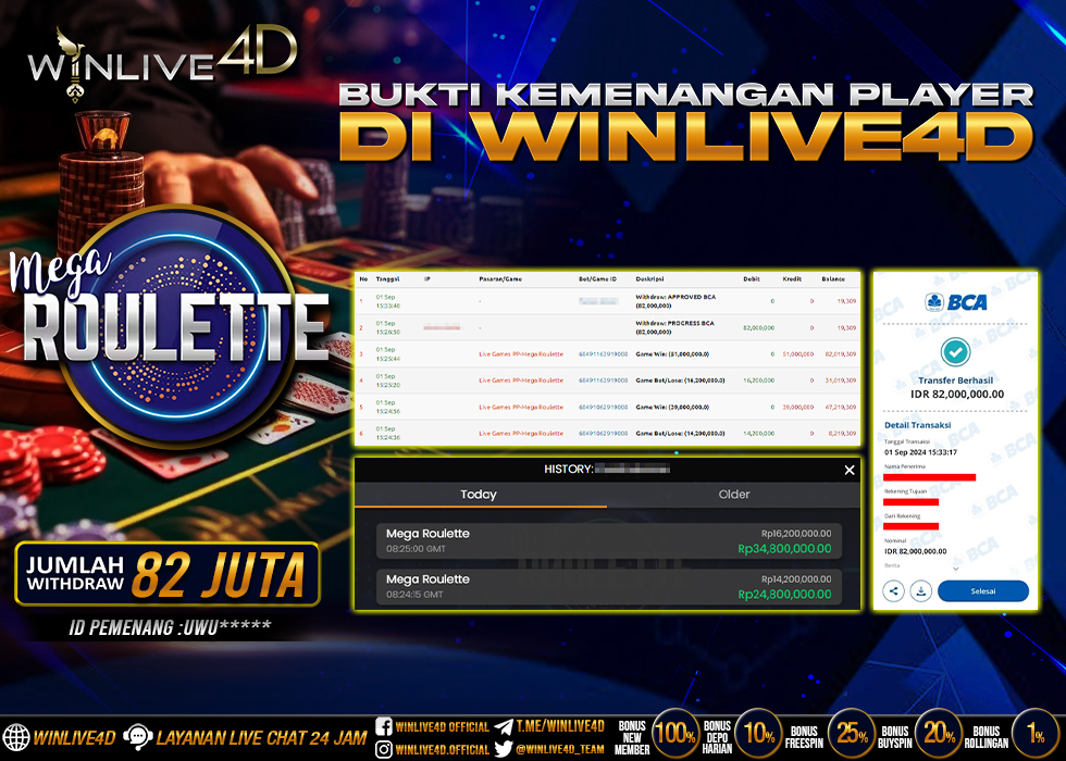 WINLIVE4D JACKPOT LIVE CASINO MEGA ROULETTE.,- LUNAS