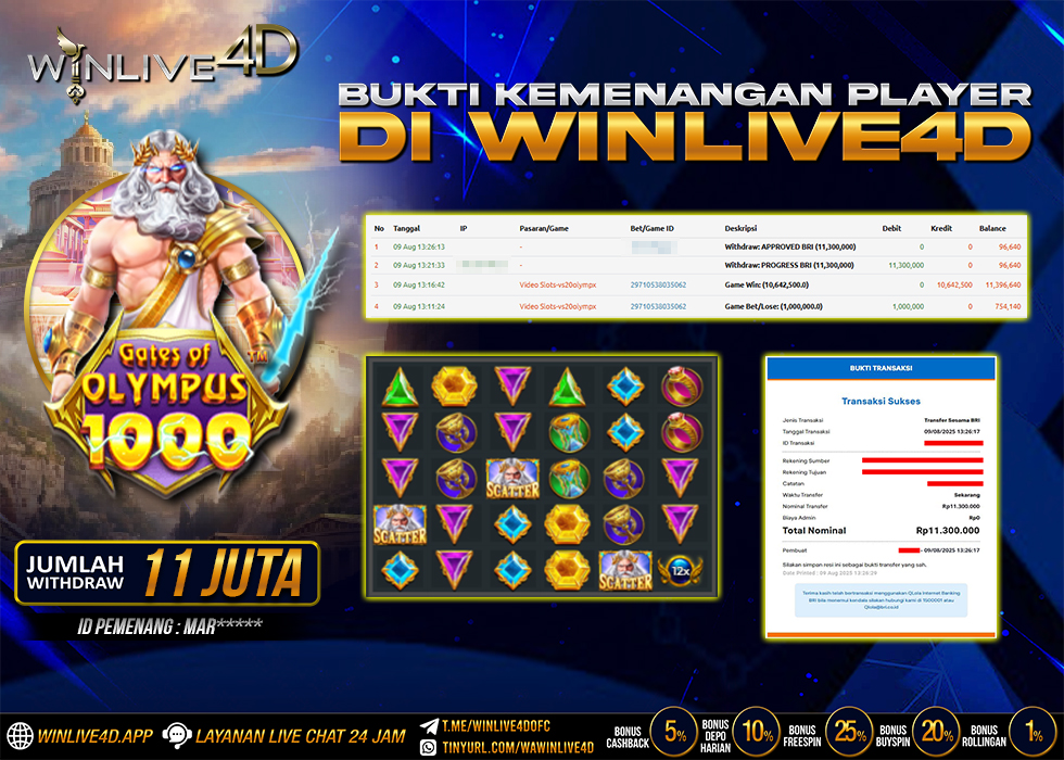 WINLIVE4D JACKPOT olympus-1000-9-8-25.,- LUNAS