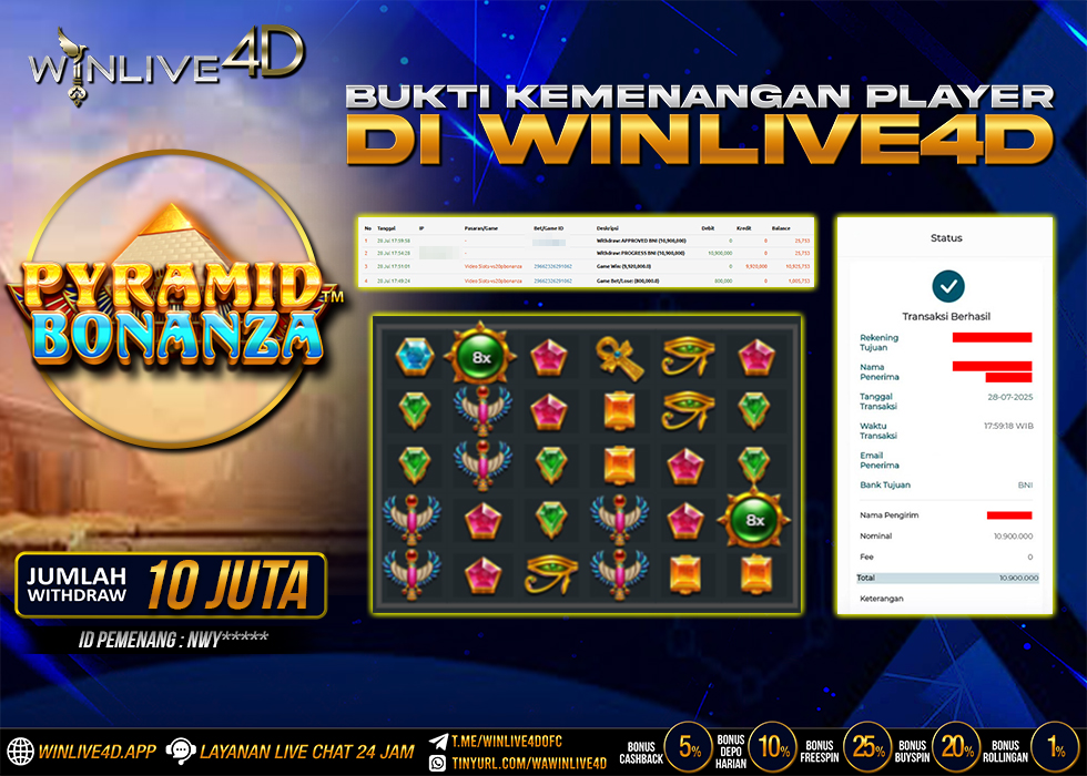 WINLIVE4D JACKPOT pyramid-bonanza-28-7-25.,- LUNAS