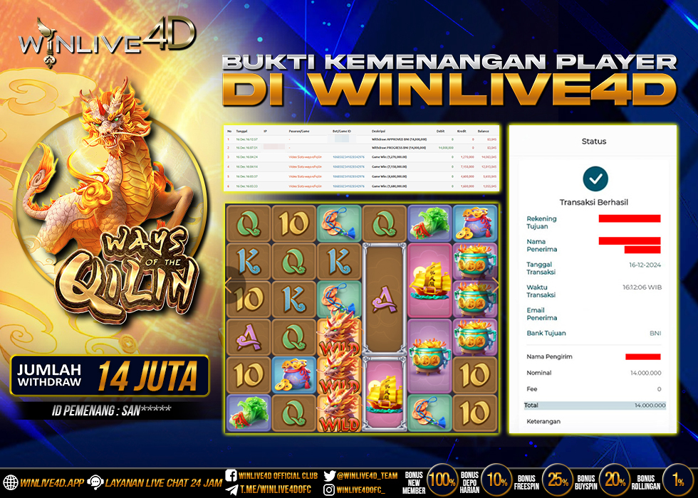 WINLIVE4D JACKPOT qilin-16-12-24,- LUNAS