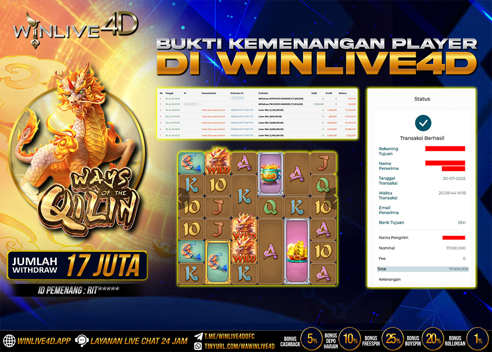WINLIVE4D JACKPOT qilin-30-7-25.,- LUNAS