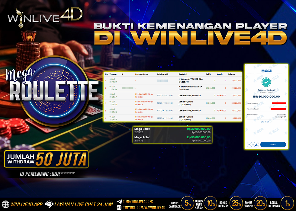 WINLIVE4D JACKPOT roulette-5-7-25.,- LUNAS