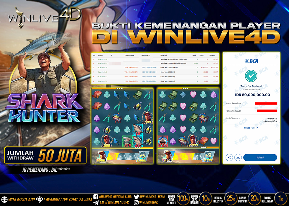 WINLIVE4D JACKPOT shark-hunter-19-1-25.,- LUNAS