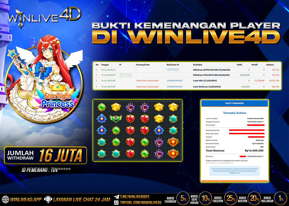 WINLIVE4D JACKPOT starlight-princess-18-6-25.,- LUNAS