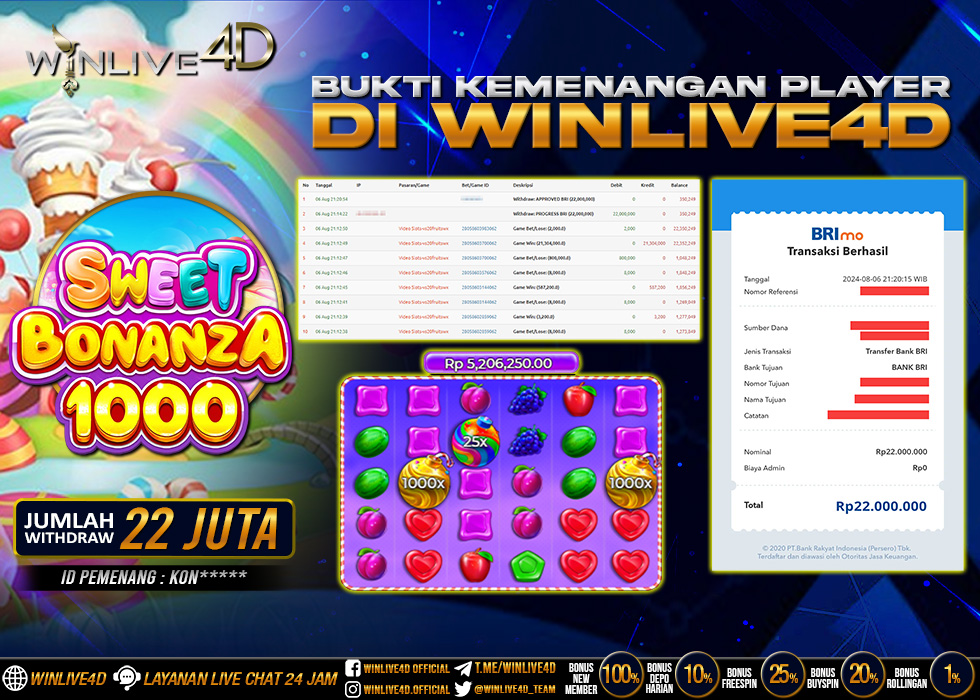 WINLIVE4D SWEET BONANZA 1000