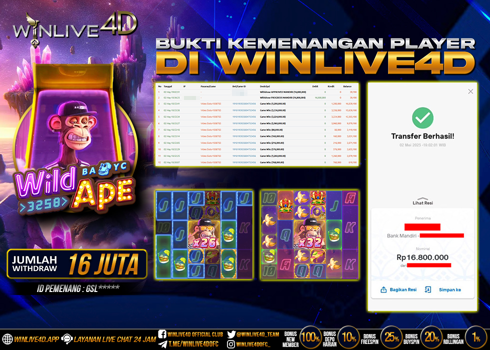 WINLIVE4D JACKPOT wild-ape-2-5-25.,- LUNAS