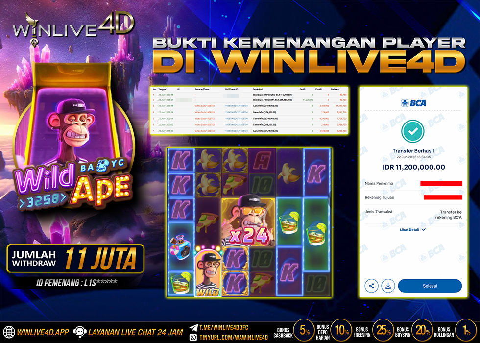 WINLIVE4D JACKPOT wild-ape-22-6-25.,- LUNAS