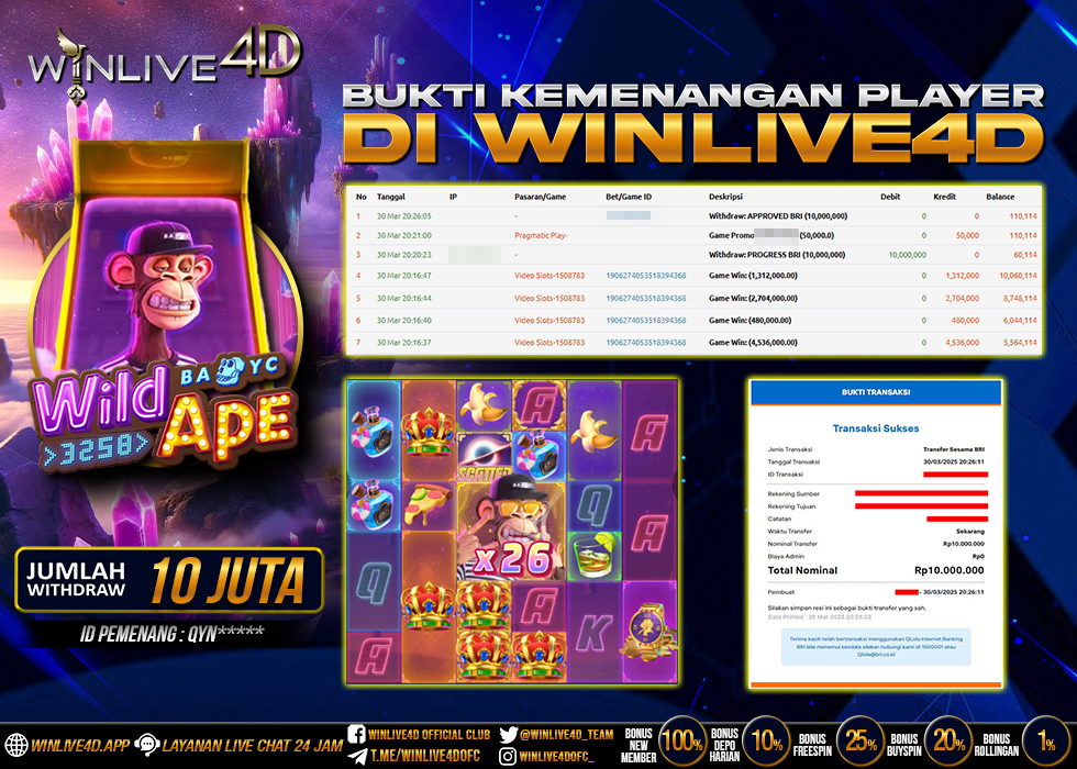 WINLIVE4D JACKPOT wild-ape-30-3-25.,- LUNAS