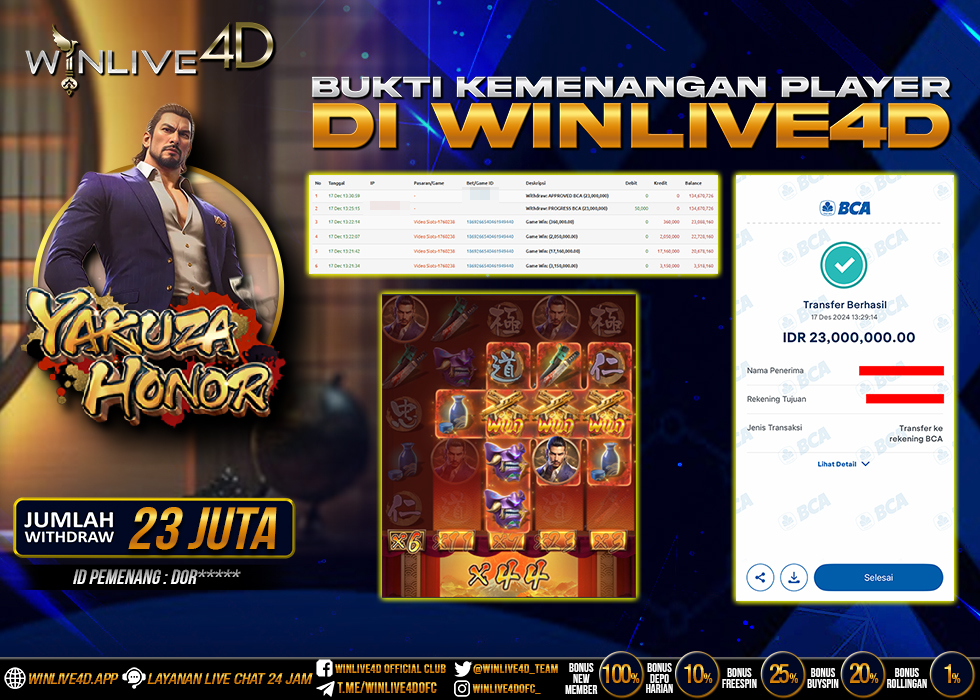WINLIVE4D JACKPOT yakuza-honor-17-12-24,- LUNAS