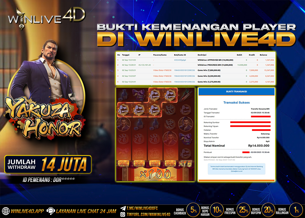 WINLIVE4D JACKPOT yakuzahonor-2-9-25.,- LUNAS