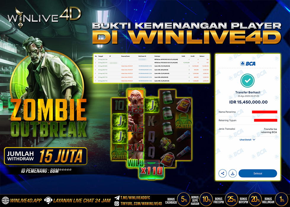 WINLIVE4D JACKPOT zombie-outbreak-25-8-25.,- LUNAS