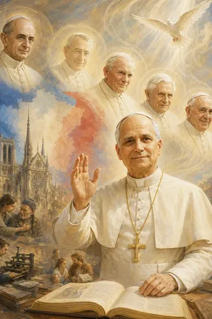 Leon XIV en France.  Soixante années d’édition solidaire. Six Papes !