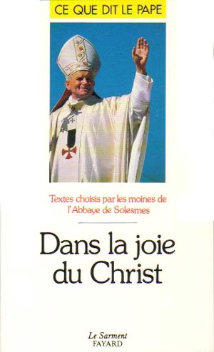 Dans la joie du Christ